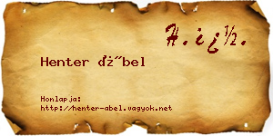 Henter Ábel névjegykártya